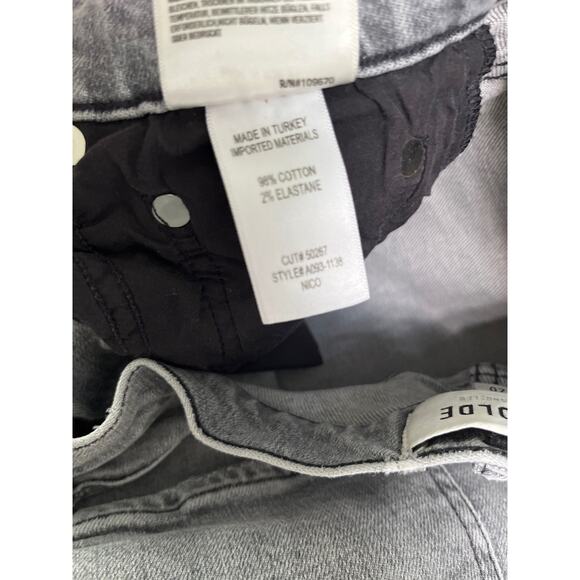 Agolde Nico Washed Gray Denim Jeans Size 26 - Picture 4 of 9